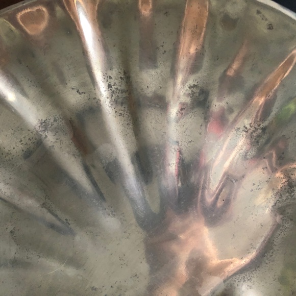Pewter Metal Clamshell/Seashell Serving Bowl Made in Mexico Vintage - Picture 6 of 12